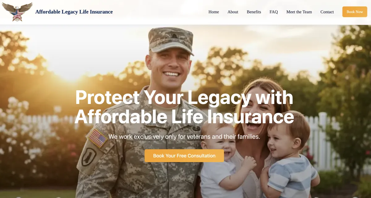 Honor Life Secure marketing site