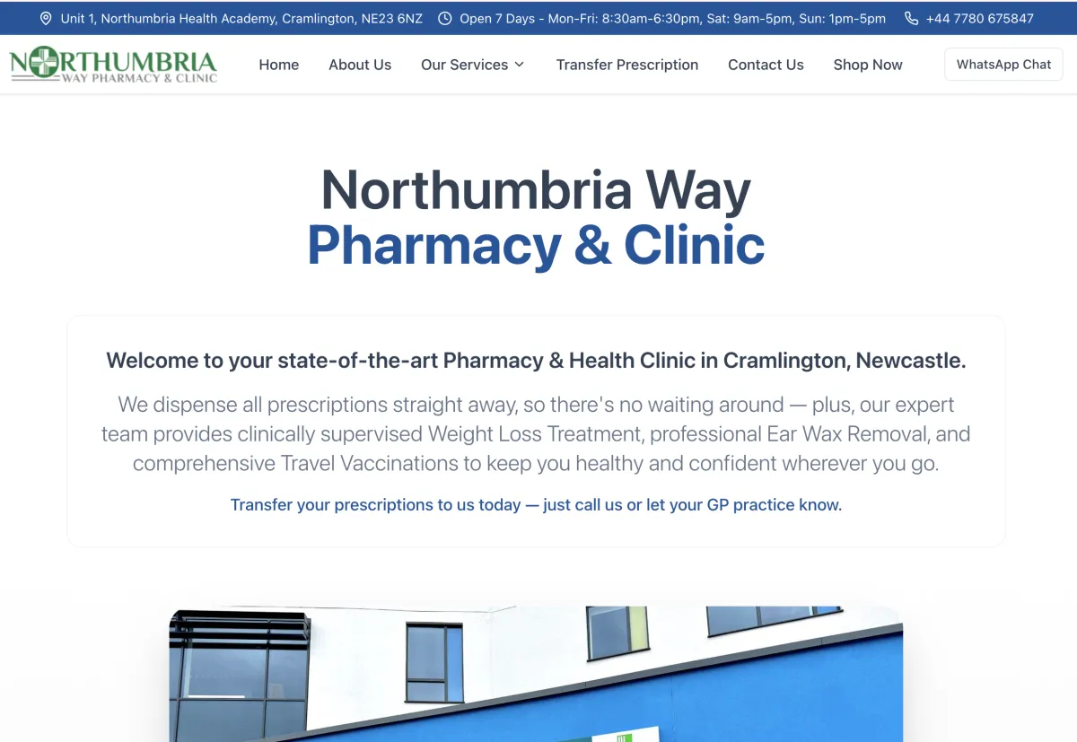 Northumbria Way Pharmacy & Clinic site